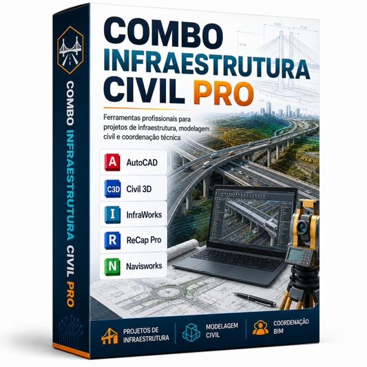 Combo Infraestrutura Civil Pro AutoCAD + Civil 3D + InfraWorks + ReCap Pro + Navisworks