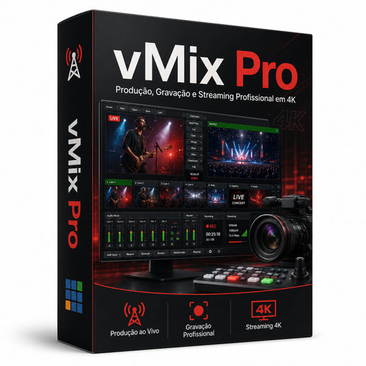 vMix Pro   Produção, Gravação e Streaming Profissional em 4K sem as Calls de Acesso